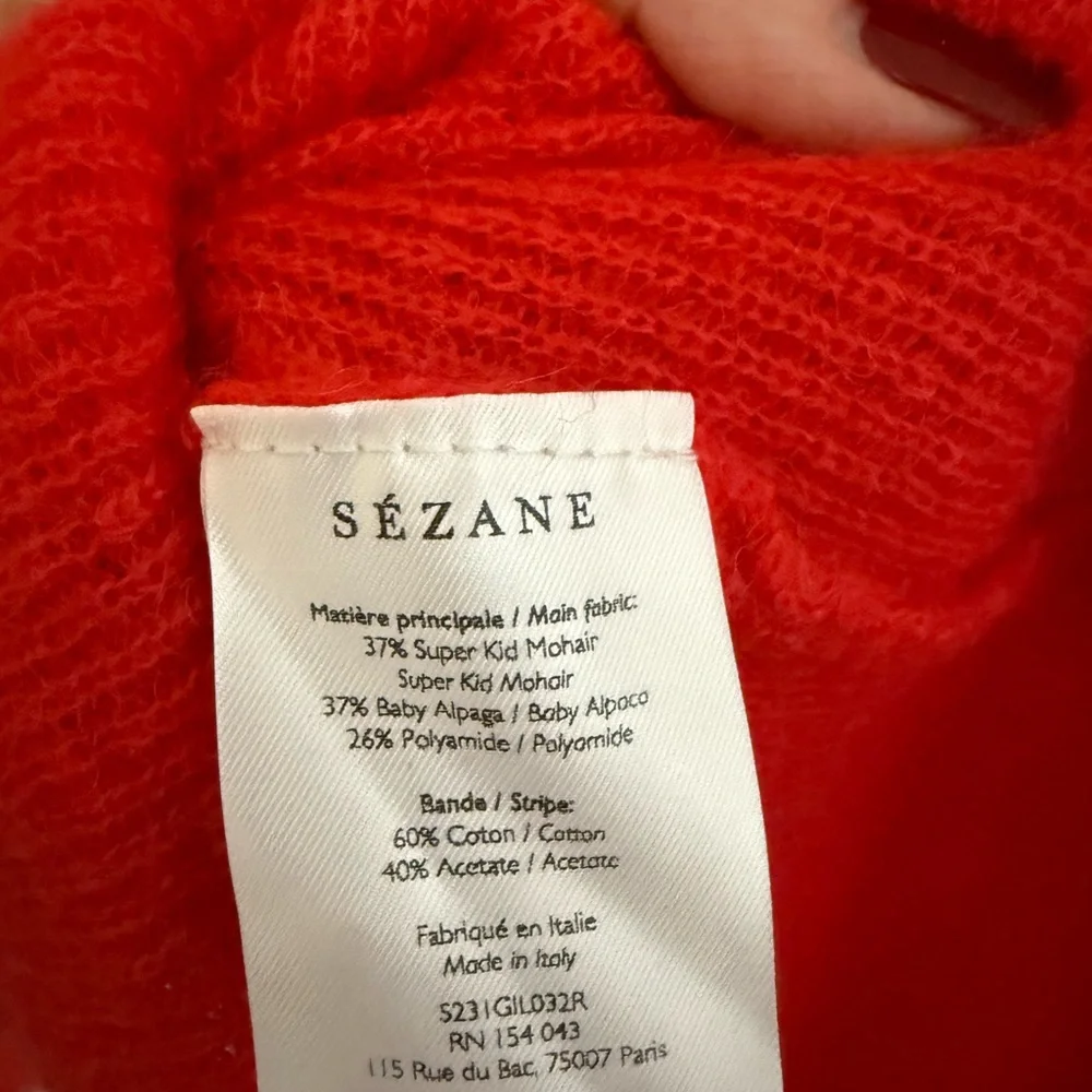 Sezane Barry cardigan sweater RED - Picture 6 of 7
